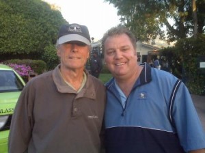 Clint Eastwood with VIP Representative at 2010 US Open in Pebble Beach
